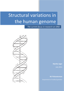Structural variations in the human genome