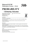 50b - Probability Estimating Outcomes