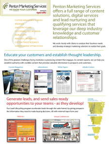 Penton Marketing Services offers a full range of content solutions