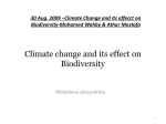 Climate change and its effect on Biodiversity