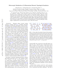 Microscopic Realization of 2-Dimensional Bosonic Topological