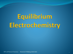 Equilibrium Electrochemistry