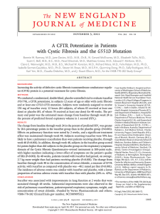 A CFTR Potentiator in Patients with Cystic Fibrosis and the G551D