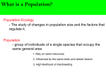 What are some of the factors that limit population growth?