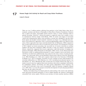 17 Human Single Unit Activity for Reach and Grasp Motor Prostheses