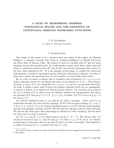 A note on reordering ordered topological spaces and the existence