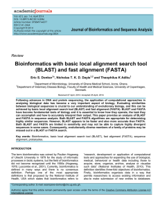 Bioinformatics with basic local alignment search tool (BLAST) and