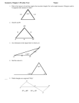 Geometry Chapter 4 Practice Test Name