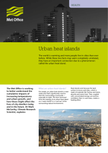 Urban heat islands