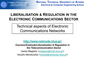 Technical Aspects of Electronic Communications Networks