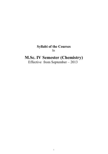 Syllabus - Chemistry
