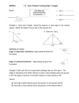 MPM2D1 7.5 Solve Problems Involving Right Triangles
