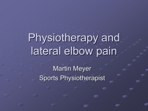 Physiotherapy and lateral elbow pain