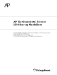 Environmental Science Scoring Guidelines