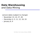 Data Warehousing and Data Mining