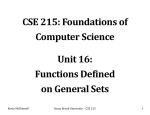 Functions Defined on General Sets