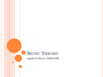 Music Theory Applied Music 2206/3206