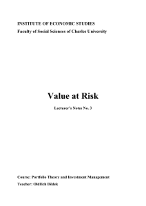Value at Risk - dedeklegacy.cz