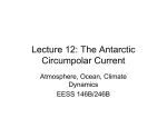 Lecture 12: The Antarctic Circumpolar Current