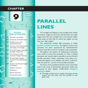 Chapter 9 Parallel Lines