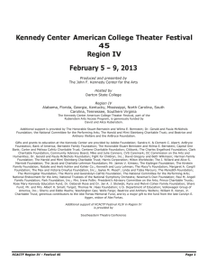 Kennedy Center American College Theater Festival 45 Region IV