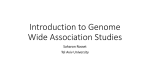 Introduction to Genome Wide Association Studies