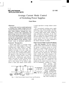 Average Current Mode Control of Switching Power Supplies