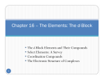 Chapter 16 – The Elements: The d