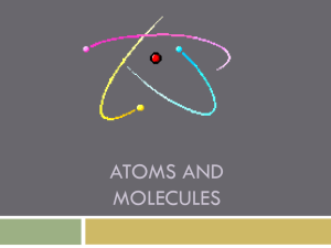 Atoms and Molecules 2012