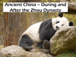 Ancient China – During and After the Zhou Dynasty