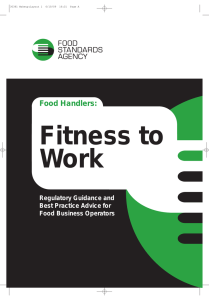 Food Handlers: Fitness To Work