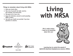 Living with MRSA - Tacoma-Pierce County Health Department