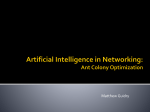 Artificial Intelligence in Networking: Ant Colony Optimization