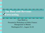 Tax Base and Revenue Forecasting