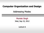 Addressing Modes - UNC Computer Science