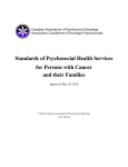 Standards of Psychosocial Health Services for Persons with Cancer