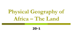 Physical Geography of Africa – The Land