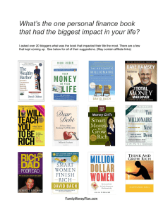 What`s the one personal finance book that had the biggest impact in