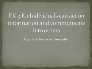 EK 3.E.1 Individuals can act on information and communicate it to