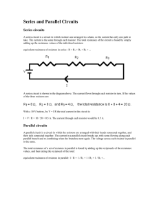 Series and Parallel Circuits