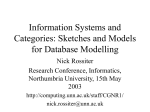 Information Systems and Categories: Sketches and Models for