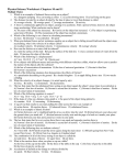 Physical Science Worksheet: Chapters 10 and 11