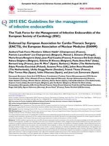 2015 ESC Guidelines for the management of infective
