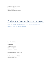 Pricing and hedging interest rate caps
