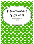 Rules of Exponents Guided Notes