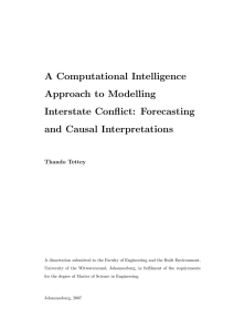 A Computational Intelligence Approach to Modelling Interstate Conflict