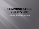 Communication Studies One
