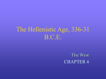 The Hellenistic Age, 336-31 BCE