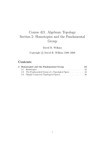 Homotopies and the Fundamental Group