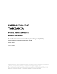 Tanzania Public Administration Profile